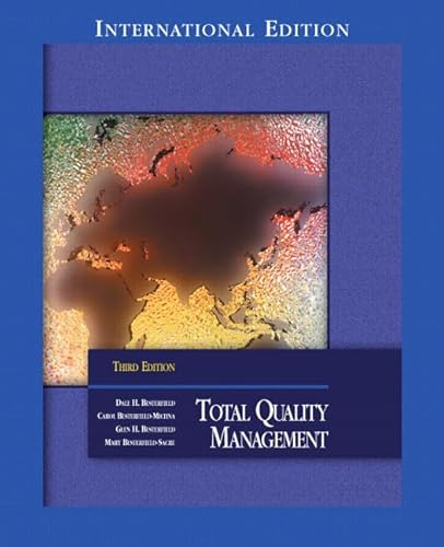 9780131228092: Total Quality Management: International Edition