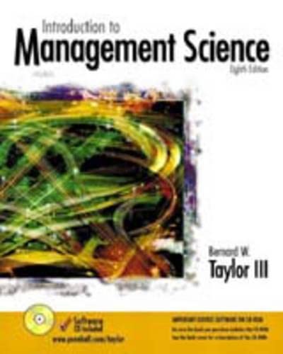 Beispielbild fr Introduction to Management Science zum Verkauf von Anybook.com