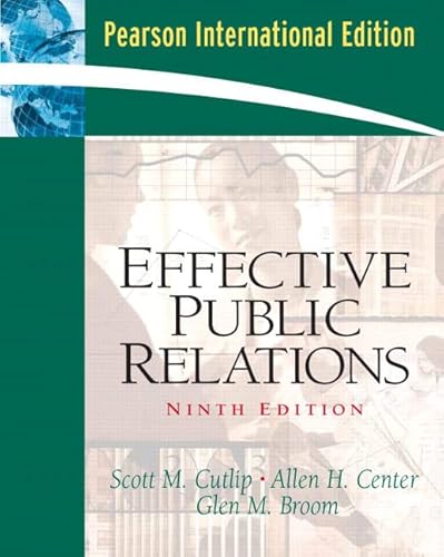 Stock image for Effective Public Relations (International Edition) for sale by ThriftBooks-Atlanta