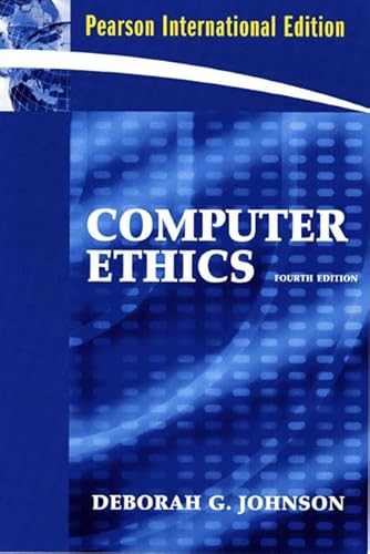 Imagen de archivo de COMPUTER ETHICS PIE (PEARSON INTERNATIONAL EDITION a la venta por Iridium_Books