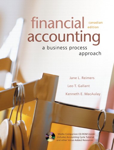 9780131237230: Financial Accounting: A Business Process Approach, Canadian Edition