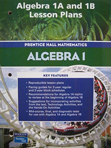 9780131250956: Algebra 1A and 1B Lesson Plans Prentice Hall Mathematics Algebra 1