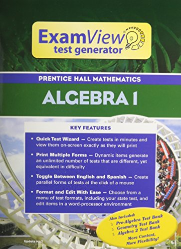 Stock image for Prentice Hall Algebra 1 : ExamView Test Generator for sale by Better World Books