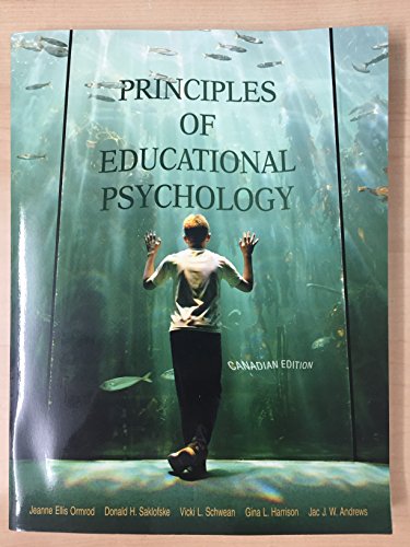 Imagen de archivo de Principles of Educational Psychology, Canadian Edition a la venta por Book Deals