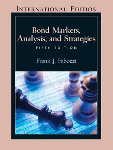 Beispielbild fr Bond Markets, Analysis and Strategies zum Verkauf von Better World Books