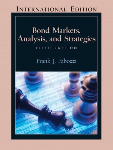 Stock image for Bond Markets: Analysis and Strategies: International Edition for sale by GF Books, Inc.