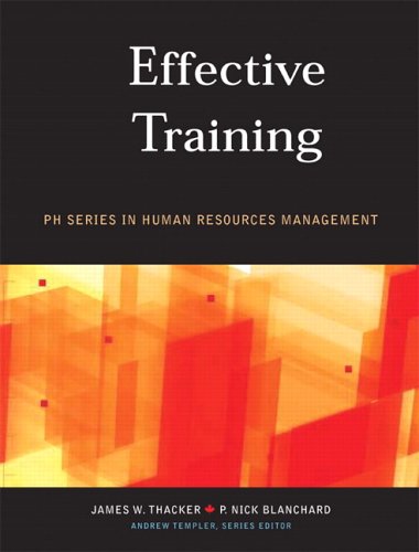 Stock image for Effective Training, Canadian Edition for sale by Books Unplugged