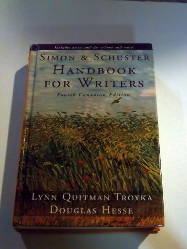 Imagen de archivo de Simon & Schuster Handbook for Writers, Fourth Canadian Edition (4th Edition) a la venta por Jenson Books Inc