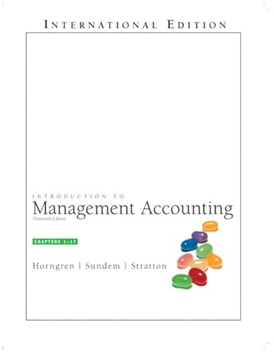 Beispielbild fr Introduction to Management Accounting, Chap. 1-17: International Edition zum Verkauf von Ammareal
