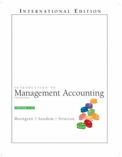 Stock image for Introduction to Management Accounting, Chap. 1-17: International Edition for sale by Ammareal