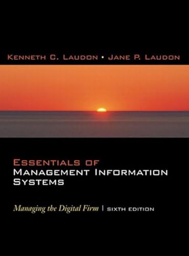 Beispielbild fr Essentials of Management Information Systems: Managing the Digital Firm: International Edition zum Verkauf von WorldofBooks