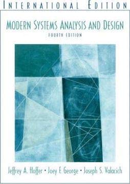 Stock image for Modern Systems Analysis and Design: International Edition for sale by Reuseabook