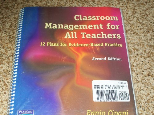 Classroom Management for All Teachers (9780131275287) by Ennio Cipani