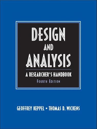 9780131277762: Design and Analysis: A Researcher's Handbook: A Researcher's Handbook: International Edition