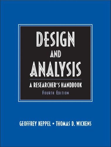 9780131277762: Design and Analysis: A Researcher's Handbook: A Researcher's Handbook: International Edition