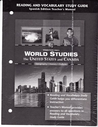 9780131280465: Reading and Vocabulary Study Guide Spanish Edition Teacher's Manual (Prentice Hall World Studies The United States and Canada, Geography - History - Culture)