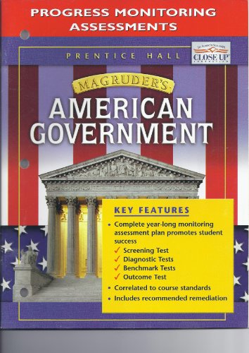 Stock image for Progress Monitoring Assessments (Mcgruders American Government) ; 9780131283992 ; 0131283995 for sale by APlus Textbooks