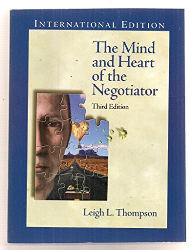 Beispielbild fr The Mind and Heart of the Negotiator: International Edition zum Verkauf von Ammareal