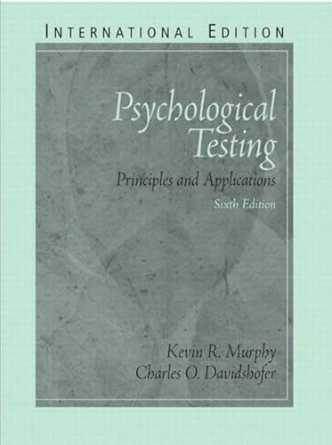 Imagen de archivo de Psychological Testing a la venta por ThriftBooks-Dallas