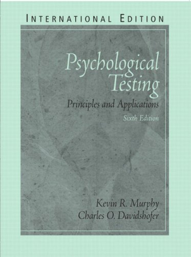 9780131293830: Psychological Testing: Principles and Applications: International Edition