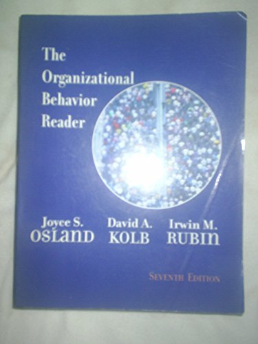 Orgnztnl Behavr Reader&Ess MGR (9780131301870) by Osland, Joyce S.