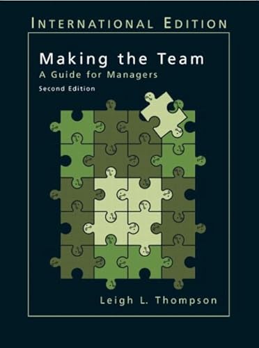 Stock image for Making the Team: A Guide for Managers: International Edition for sale by Phatpocket Limited