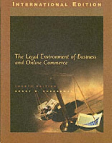 The Legal Environment of Business and Online Commerce [Taschenbuch] by Cheese. - Henry R.; Cheeseman