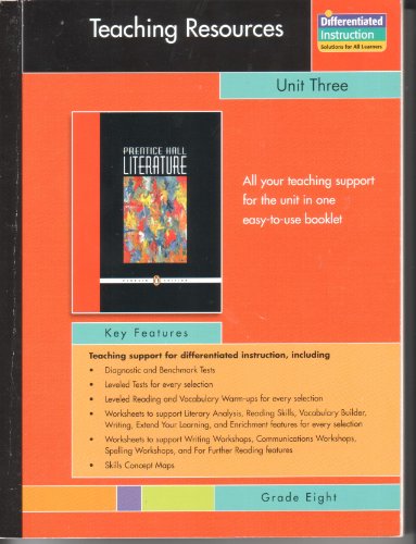 Stock image for PRENTICE HALL LITERATURE PENGUIN EDITION TEACHING RESOURCES UNIT 3: NONFICTION GRADE 8 2007C for sale by Nationwide_Text