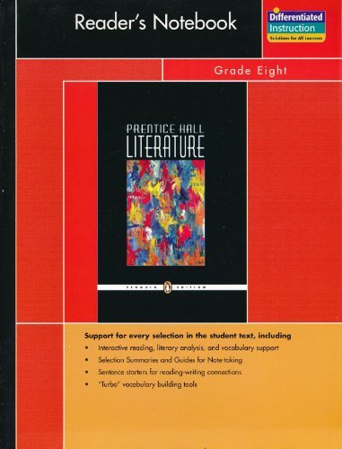 Imagen de archivo de Prentice Hall Literature: Penguin Edition, Reader's Notebook Grade 8 a la venta por Nationwide_Text
