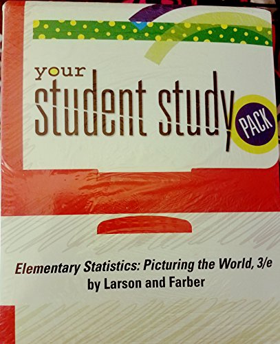 Stock image for Elementary Statistics: Picturing the World-Student Study Pack by Ron Larson (2006) Paperback for sale by ThriftBooks-Dallas