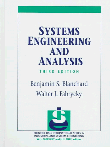 Imagen de archivo de Systems Engineering and Analysis a la venta por Better World Books