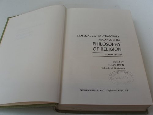 Stock image for Classical and Contemporary Readings in the Philosophy of Religion for sale by Better World Books