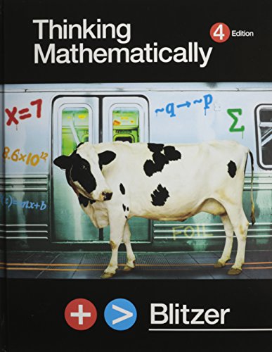 Imagen de archivo de Thinking Mathematically plus MyMathLab Student Access Kit Value Package (includes Student Solutions Manual and Study Pack) a la venta por Iridium_Books