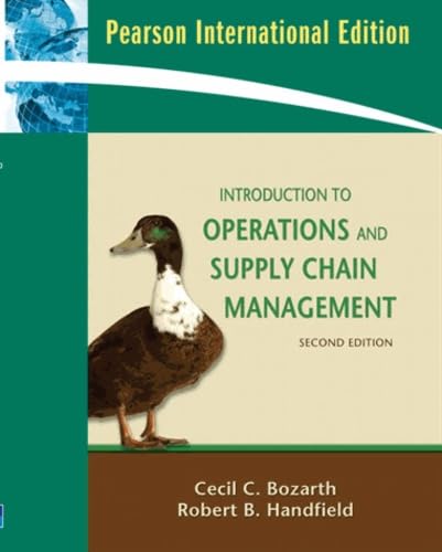 Beispielbild fr INTRODUCTION TO OPERATIONS AND SUPPLY CHAIN MANAGEMENT, INTERNATIONAL EDITION zum Verkauf von Phatpocket Limited