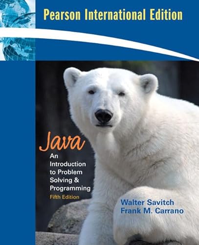 Beispielbild fr Java : Introduction to Problem Solving and Programming: International Edition zum Verkauf von Better World Books Ltd