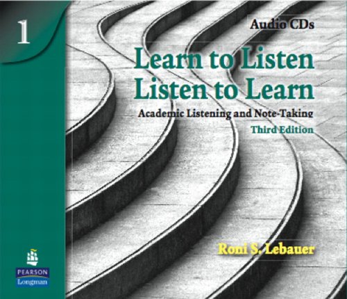 Stock image for Learn to Listen, Listen to Learn 1: Academic Listening and Note-Taking, Classroom Audio CD for sale by SecondSale