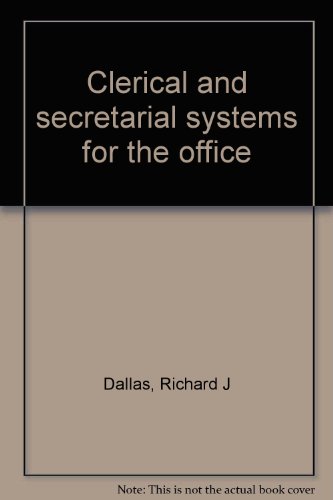 Imagen de archivo de Clerical and Secretarial Systems for the Office a la venta por Better World Books