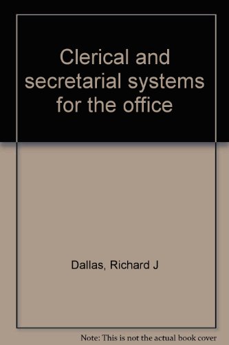 Stock image for Clerical and Secretarial Systems for the Office for sale by Better World Books