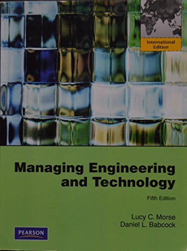 Stock image for Managing Engineering and Technology: International Version for sale by Buchpark