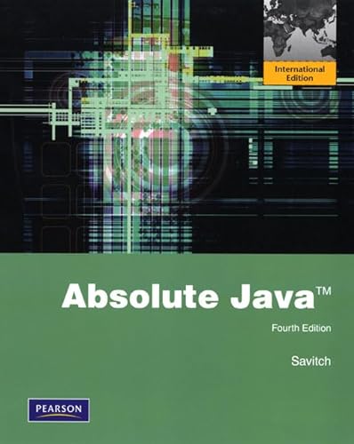 9780131365896: Absolute Java:International Version: International Edition