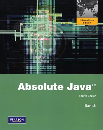 9780131365896: Absolute Java:International Version: International Edition