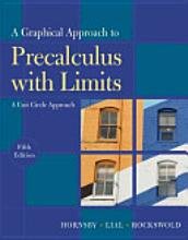 Imagen de archivo de A Graphical Approach to Precalculus with Limits: A Unit Circle Approach a la venta por HPB-Red