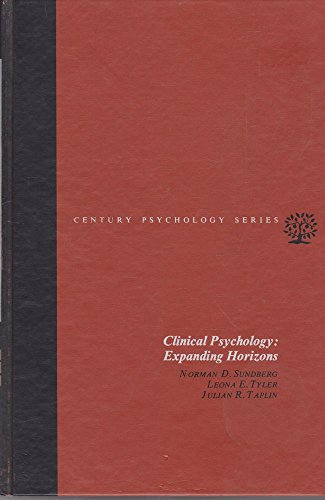 Beispielbild fr Clinical Psychology: Expanding Horizons. zum Verkauf von Better World Books
