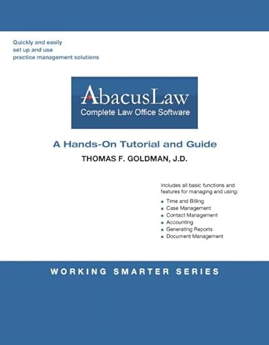 Imagen de archivo de Abacuslaw: Hands-On Tutorial and Guide (Working Smarter) a la venta por HPB-Red