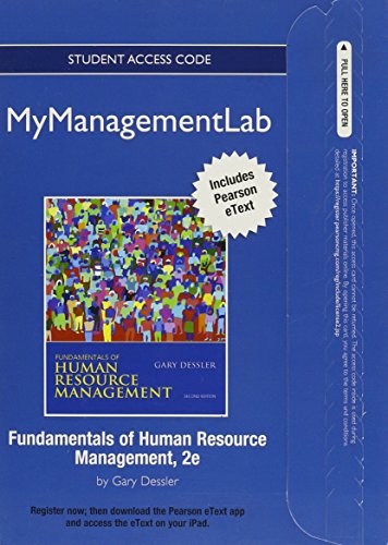 Stock image for NEW MyManagementLab with Pearson eText -- Access Card -- for Fundamentals of Human Resources Management (MyManagementLab (access codes)) for sale by Books-FYI, Inc.