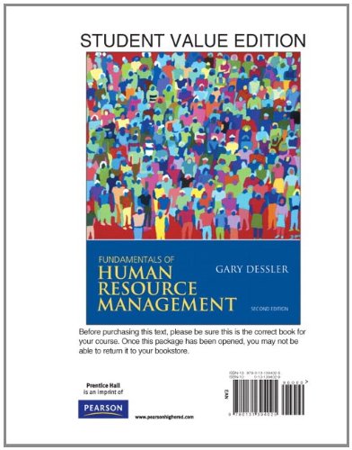 9780131394025: Fundamentals of Human Resource Management: Student Value Edition