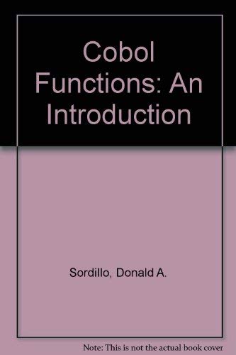 9780131399402: Cobol Functions: An Introduction