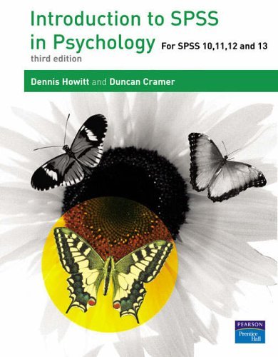 Stock image for Introduction to SPSS in Psychology: For SPSS 10, 11, 12 and 13 for sale by AwesomeBooks