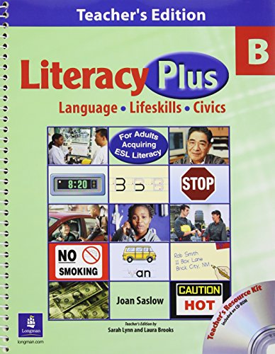 Imagen de archivo de Literacy Plus, Level B: Language, Lifeskills, Civics (Teacher's Edition) a la venta por BooksRun