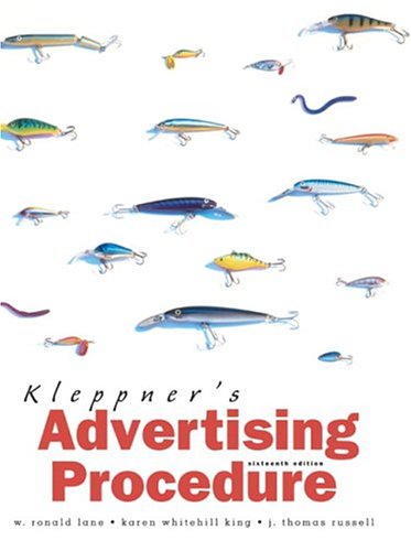 Stock image for Kleppner's Advertising Procedure (16th Edition) for sale by Wonder Book